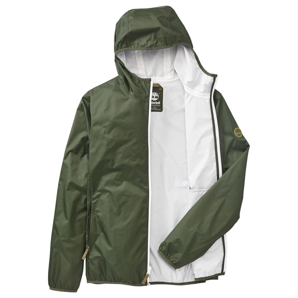 Chaquetas Timberland Argentina Hombre - Mt. Franklin Waterproof Packable Shell - Verde Oscuro - LUQH